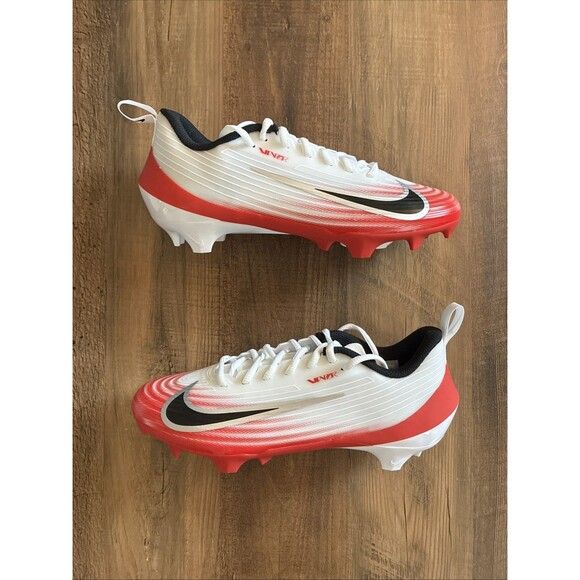 Nike Vapor Speed 3 Football Cleats White Red Men Size 7.5 New FB3303-102 - Picture 1 of 7